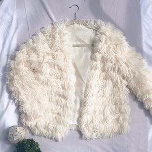 Cream Fringe Jacket